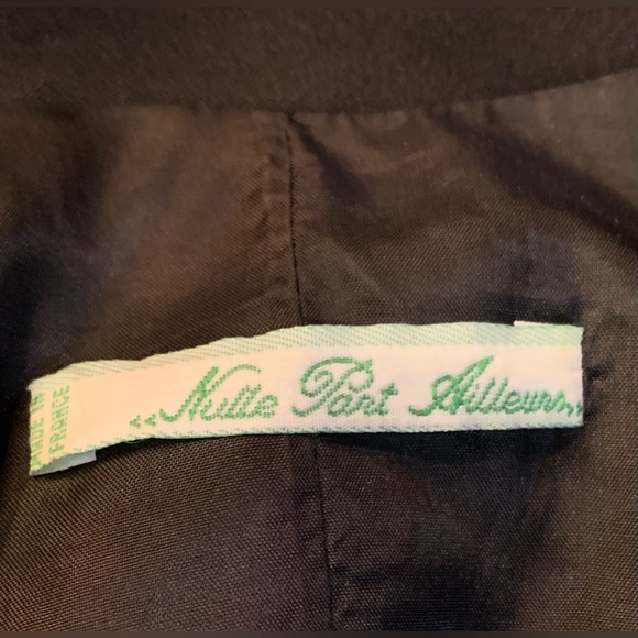 NULLE PART AILLEURS BAUDURET PARIS 1980s ICONIC TUXEDO ELASTIC JACKET SKIRT SET - Picture 4 of 6